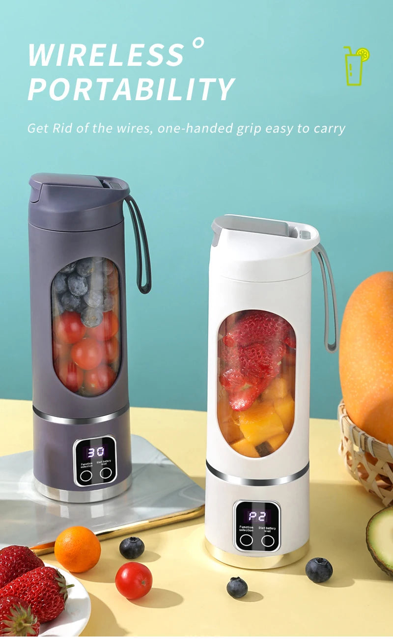 Portable Fruit Juicer | USB Rechargeable Blender for Smoothies
