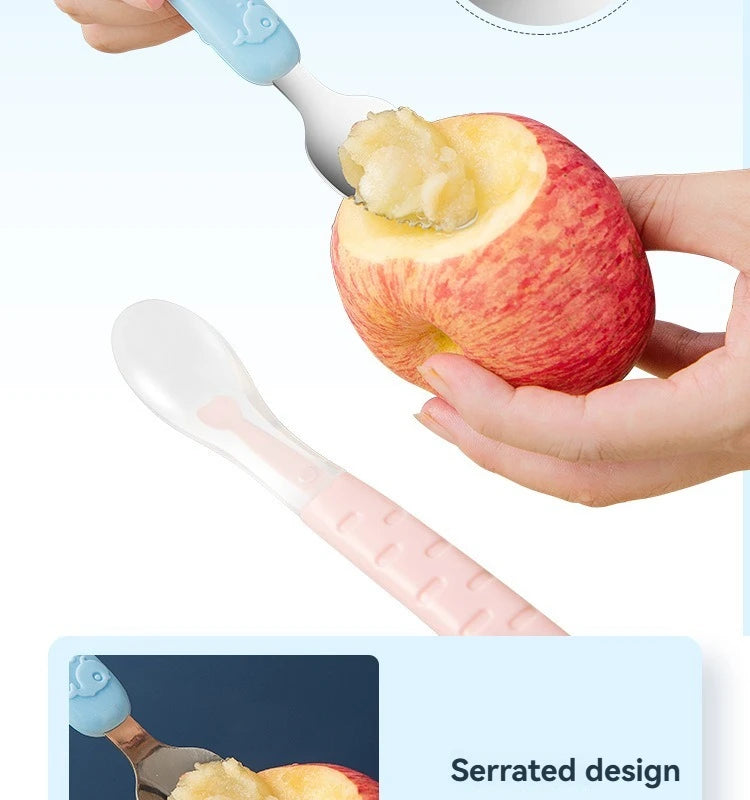 Dual-Head Baby Food Scraper Spoon | Essential Feeding Tool