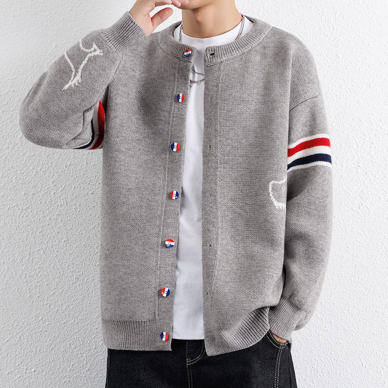 Men's Knitted Cardigan Jacket | Stylish Autumn Winter Sweater