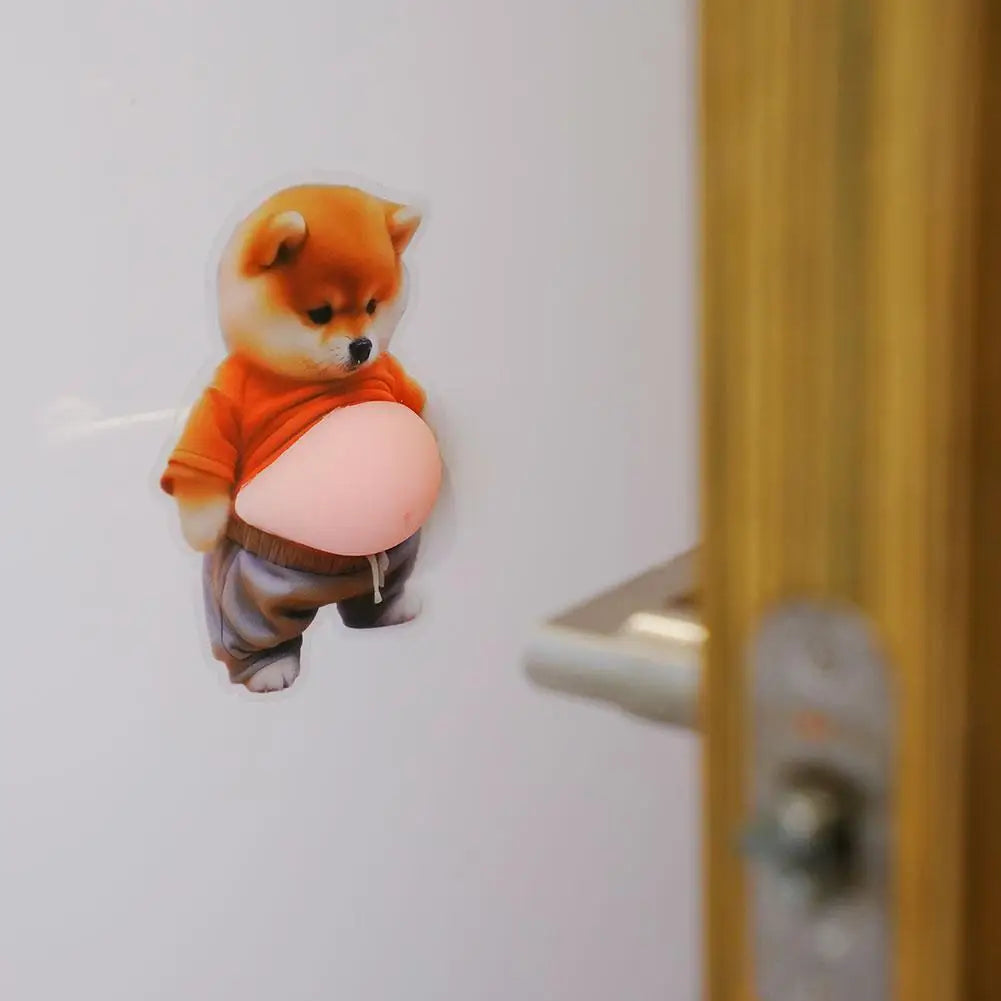 Cute Puppy 3D Puffy Stickers | Squeezeable Soft Dog Decor