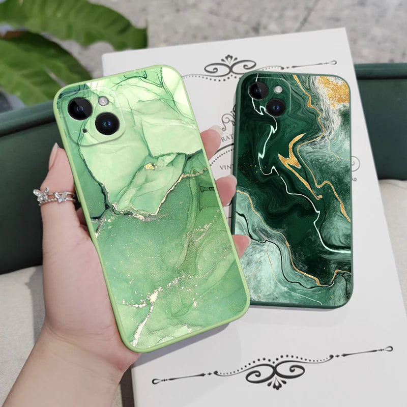 Marble Texture Phone Case For iPhone 16 16E 15 14 13 12 11 X XR XS SE2 SE2020 8 7 6 6S Plus Pro Max Mini Silicone Cover