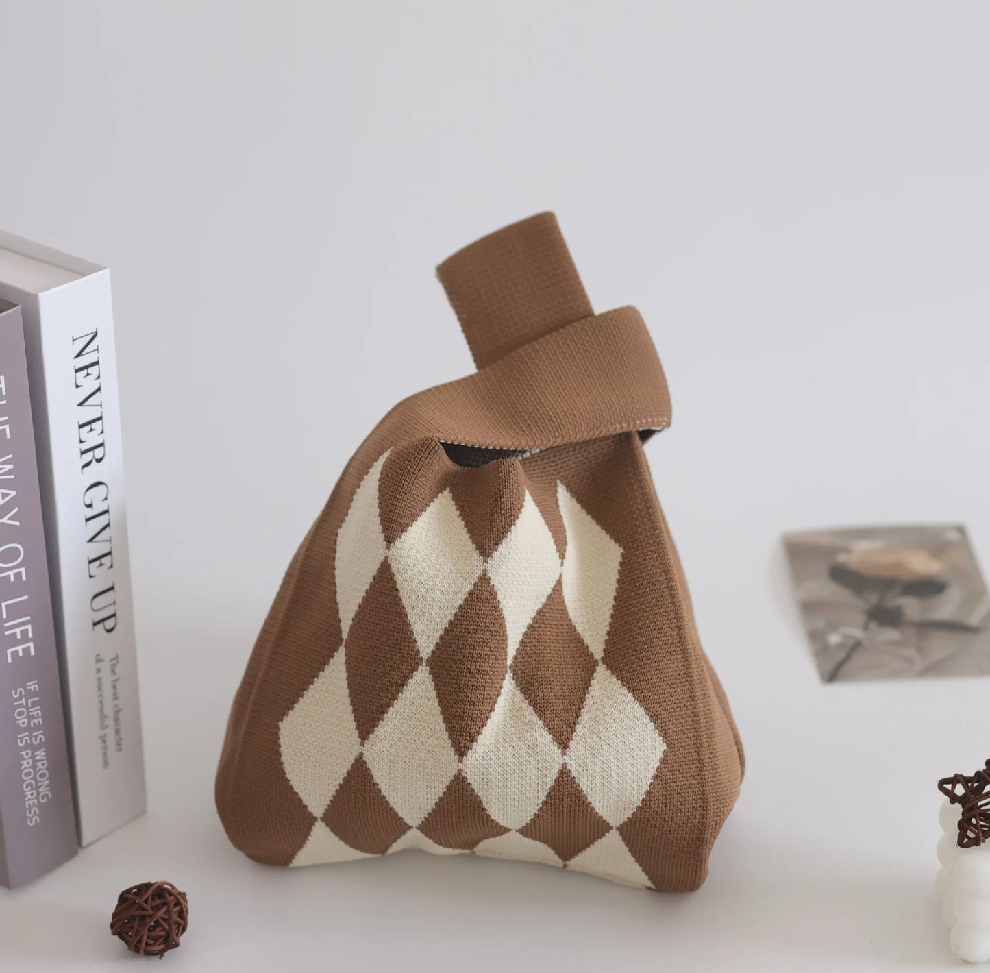 Handmade Mini Knitted Tote Bags | Portable Spring Summer Handbags