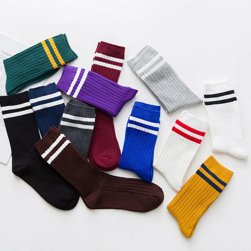 Stylish Women's Striped Long Socks | Comfortable Casual Footwear