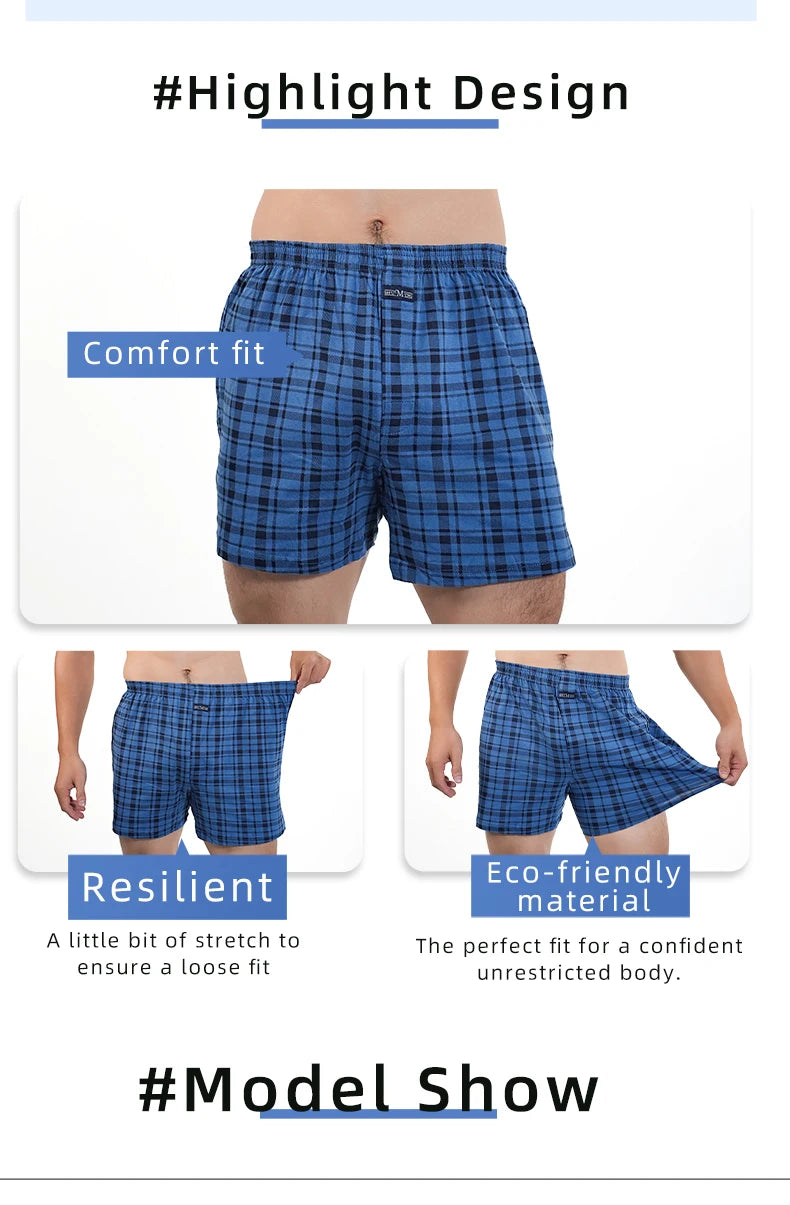 Men's Plaid Pajama Bottoms | Comfort Fit Cotton Sleepwear