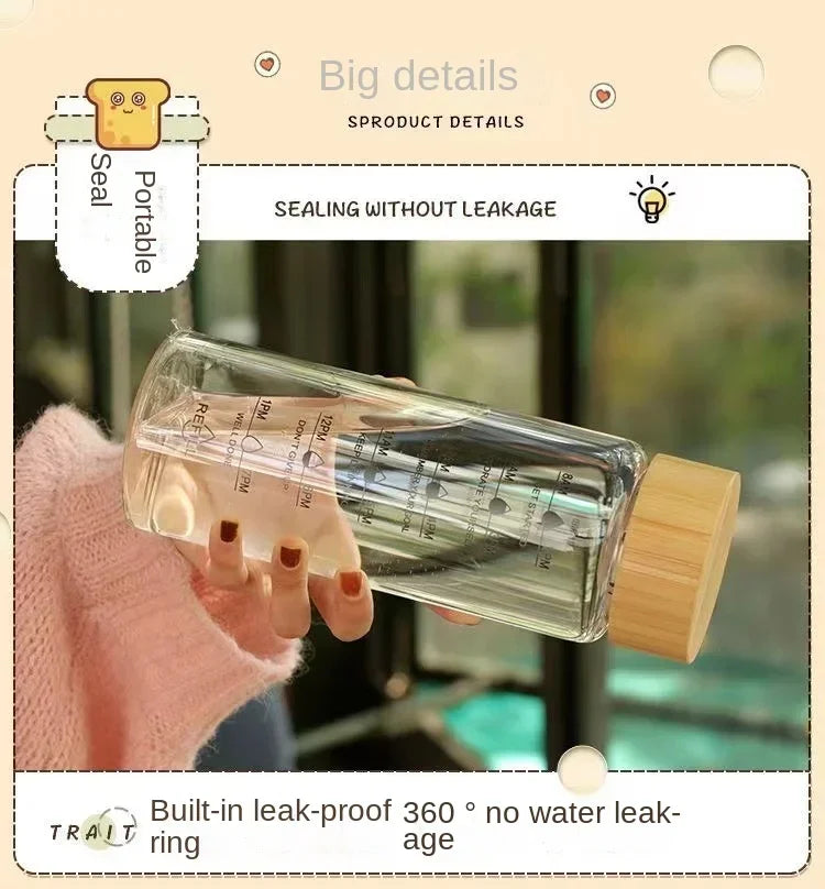 1000ml Borosilicate Glass Bottle with Bamboo Lid & Infuser
