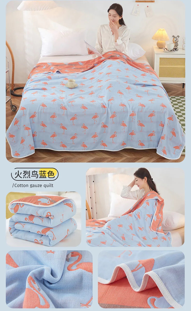 Breathable Summer Quilt | Multi-functional Cotton Towel Blanket
