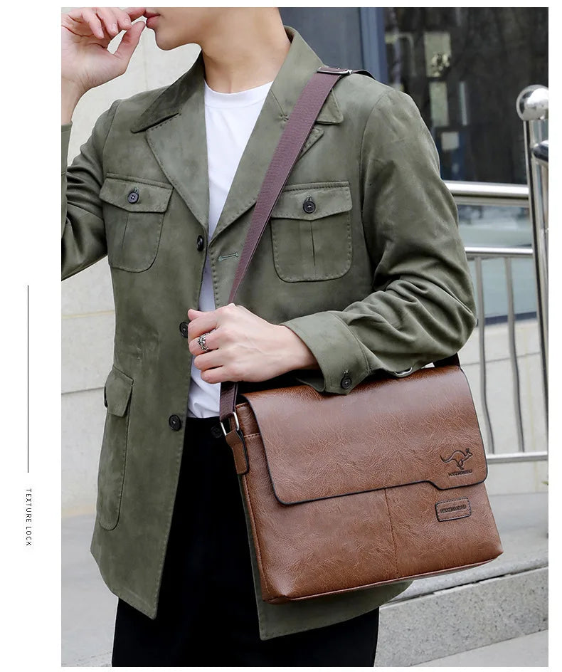Stylish PU Leather Business Shoulder Bag | Ideal for Professionals
