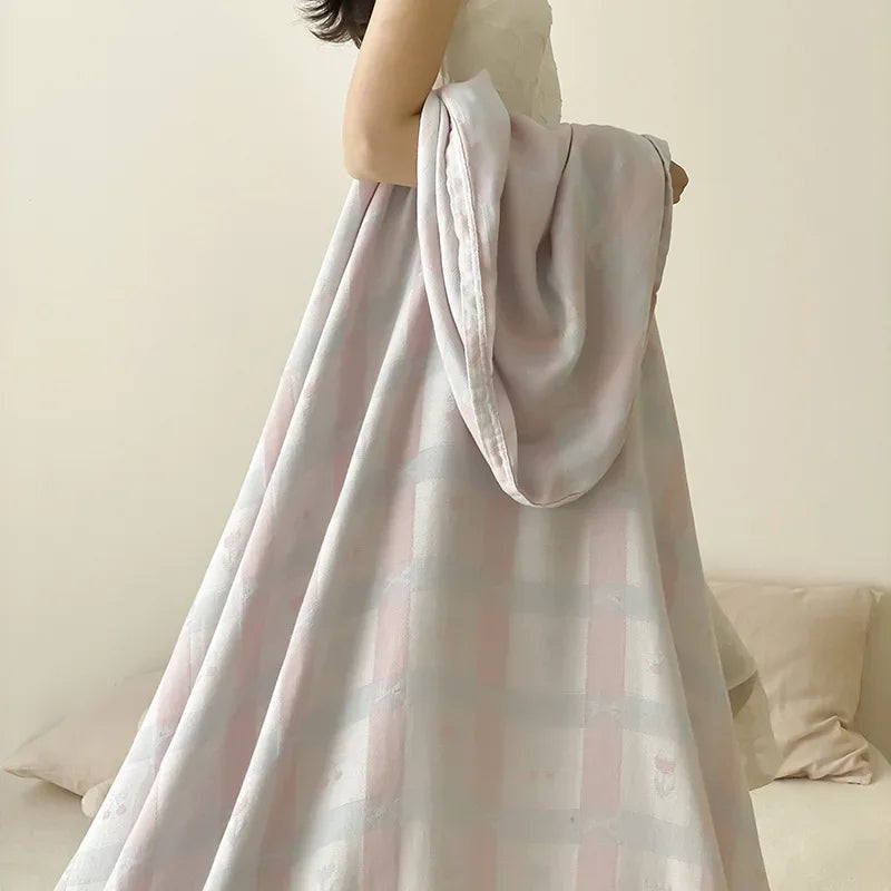Summer Cool Cotton Blanket | Silky Smooth Air-Conditioning Blanket
