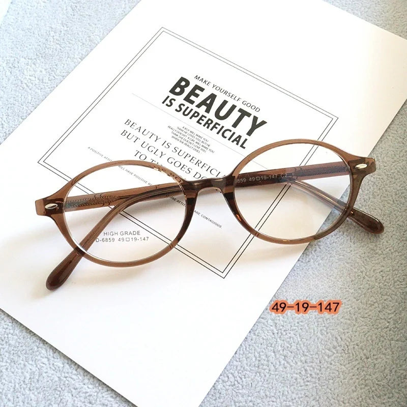 Women's Retro Oval Anti-Blue Light Glasses | Stylish Eyewear