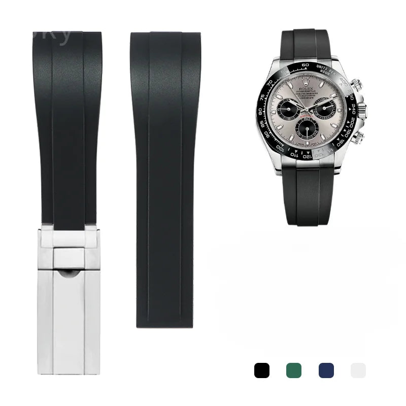 Durable Stainless Steel Butterfly Buckle Watch Strap for Men