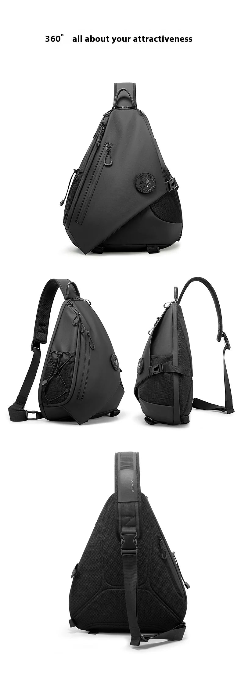Men's Waterproof Crossbody Chest Bag | Stylish & Spacious Backpack
