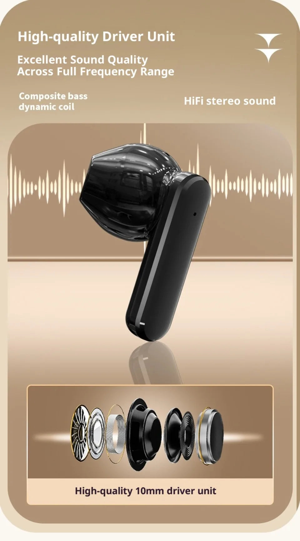 Wireless Bluetooth Noise Cancelling Earbuds | High Sound Quality