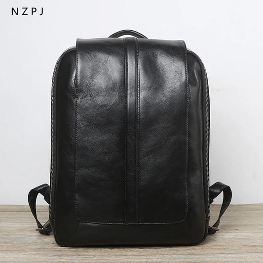 Mochila de cuero vintage para hombre | Bolso para portátil de gran capacidad