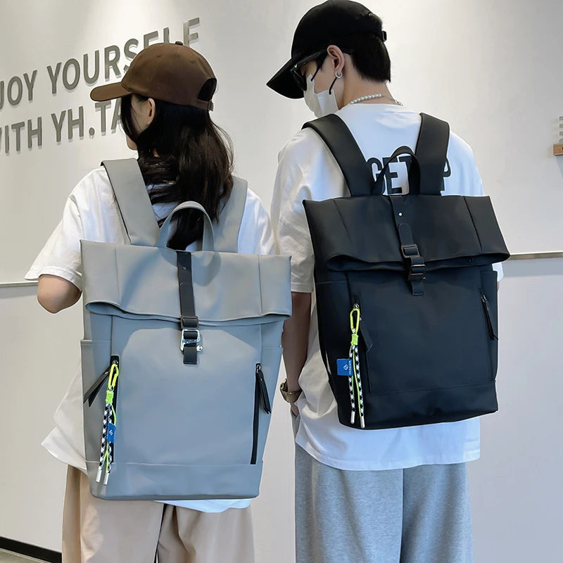Women's Large Nylon Roll Top Backpack | Versatile Travel Companion