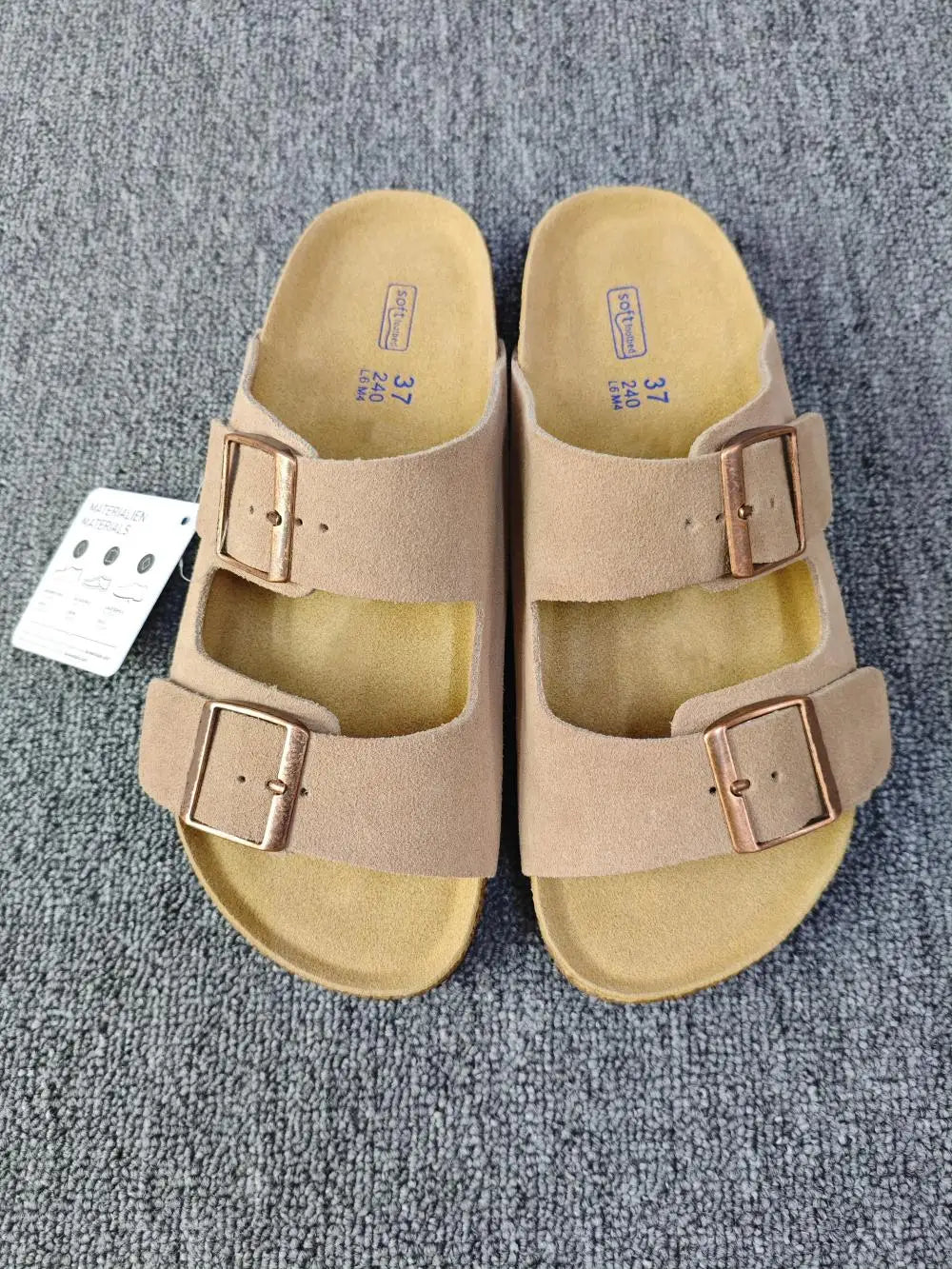 Unisex Double Buckle Flat Beach Slide Sandals | Casual Summer Comfort