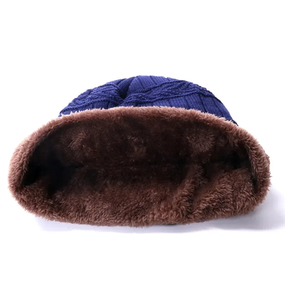 Unisex Thick Fur Lined Beanie Hat | Stylish Warm Winter Cap