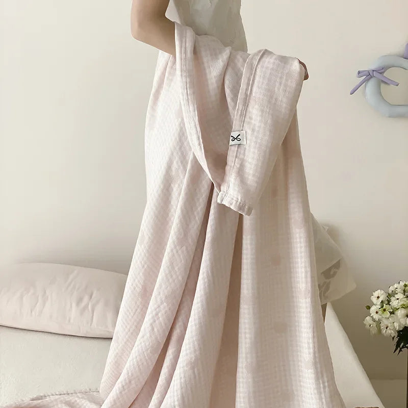Summer Cool Cotton Blanket | Silky Smooth Air-Conditioning Blanket