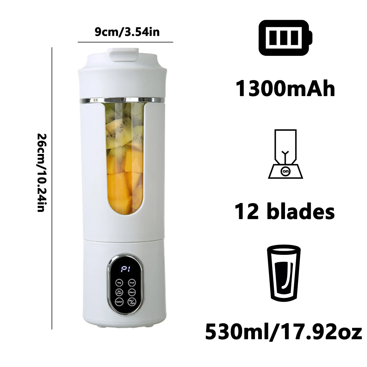 Portable Juice Maker Blender | 580ML Juicer for Smoothies & Shakes