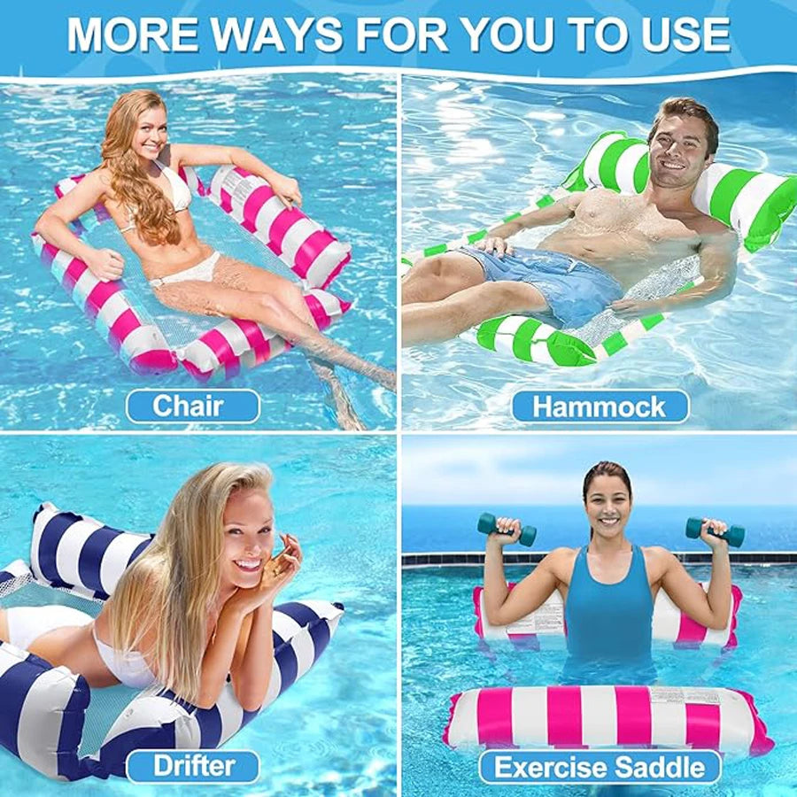 Ultra-Portable Inflatable Swimming Beds for Pool & Beach Fun