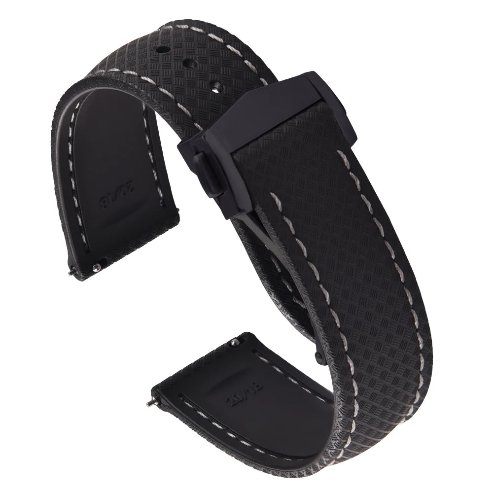 Universal Tropical FKM Rubber Watch Strap | Quick-Release Dive Bracelets