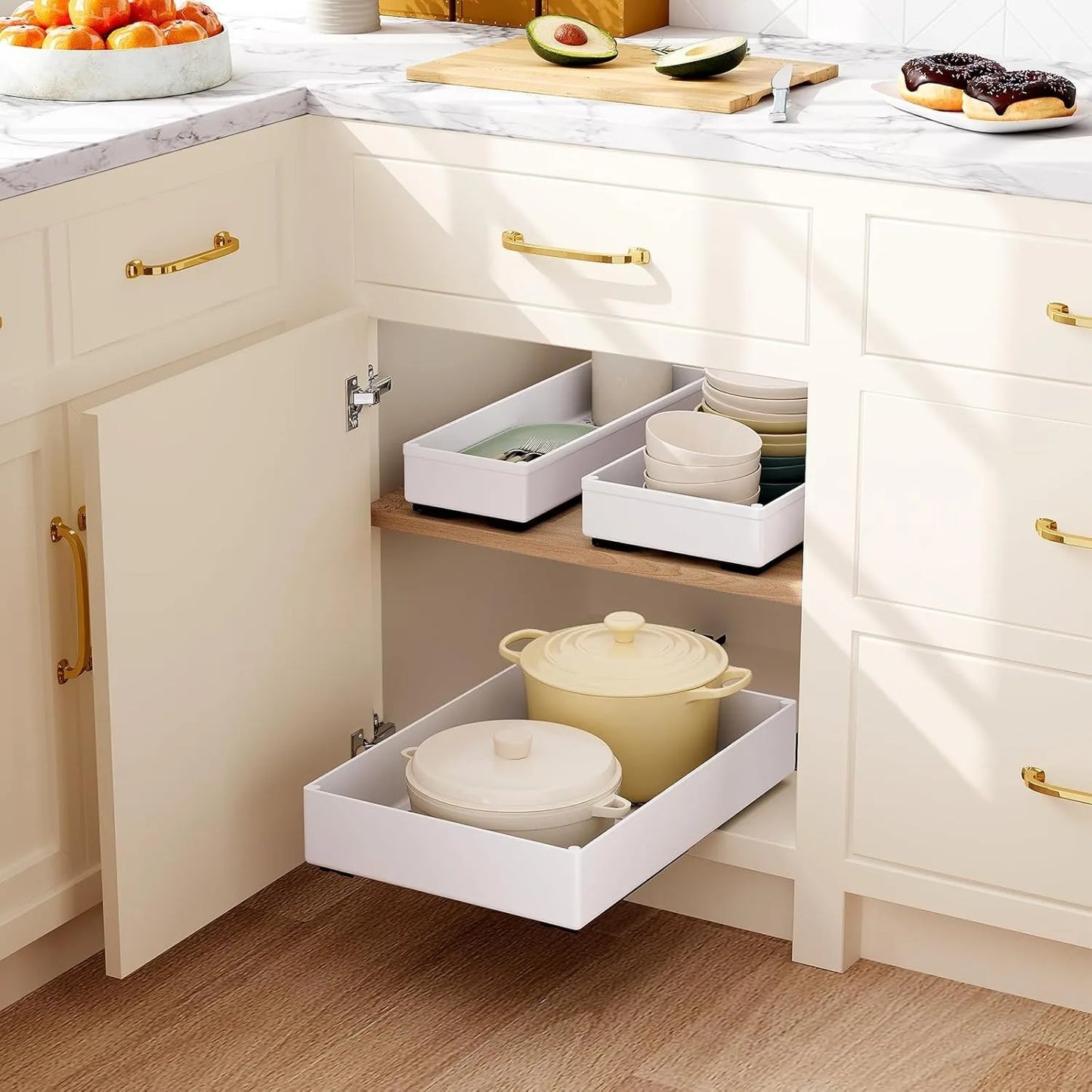 Pull-Out Kitchen Organizer Rack | Smart Storage Solution