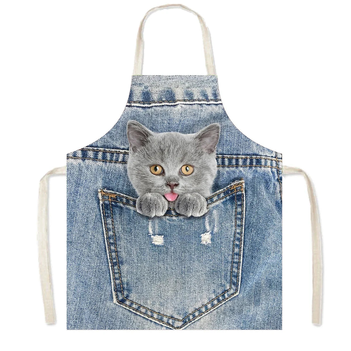 Funny Cat & Dog Apron | Unique Kitchen & Cleaning Pinafore