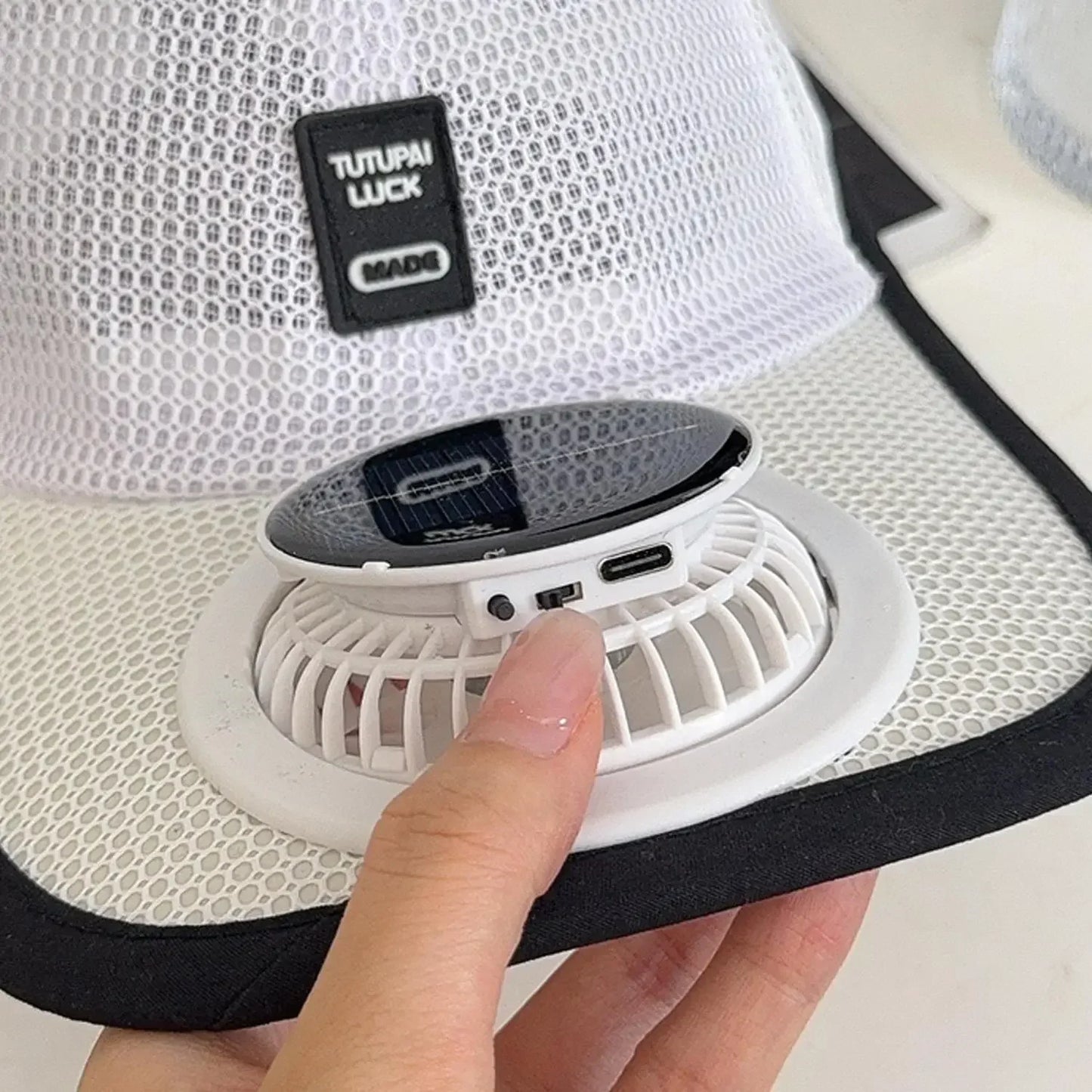 Breathable Mesh Cap with USB Fan | Summer Outdoor Sun Protection