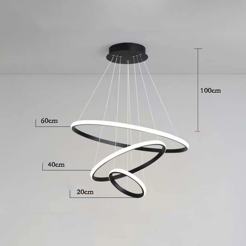 Nordic Style LED Circle Pendant Lamp | Modern Home Chandelier