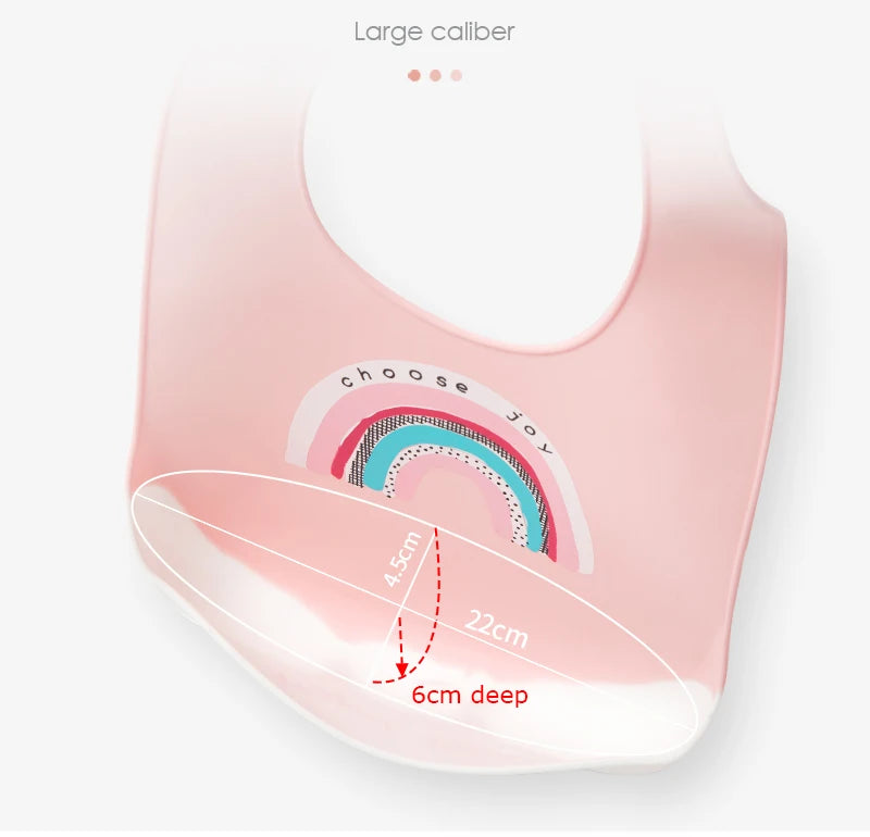 Waterproof Silicone Baby Bibs | Adjustable Cute Feeding Aprons