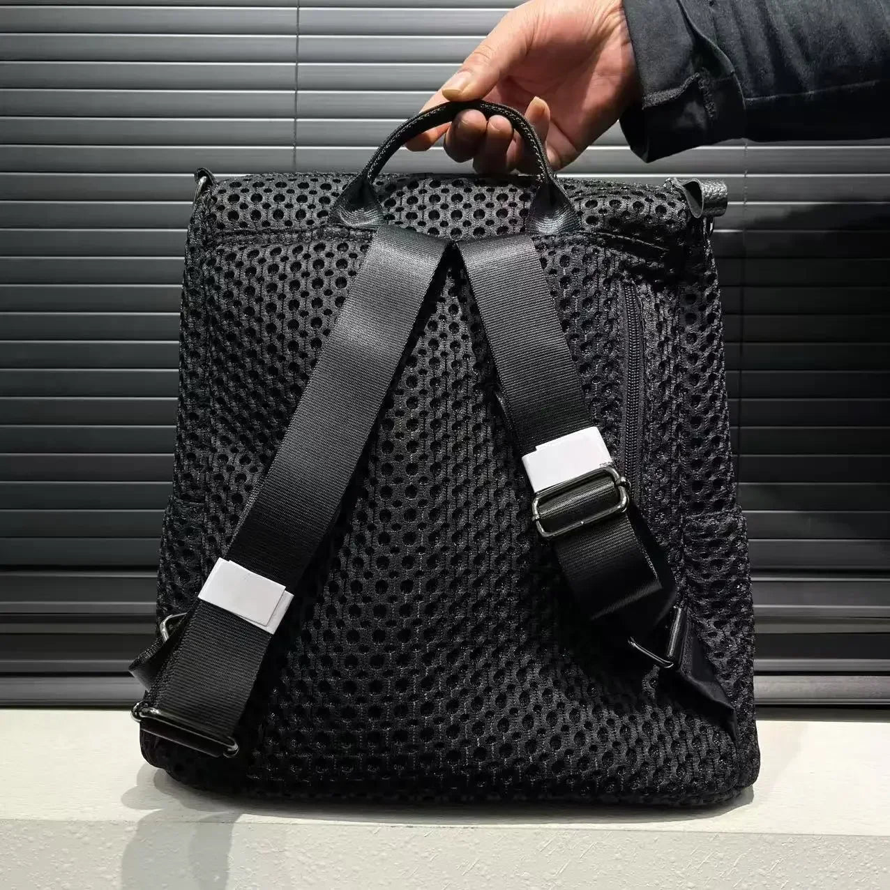 Fashionable Retro Stitched Backpack | Large Capacity Casual Bag