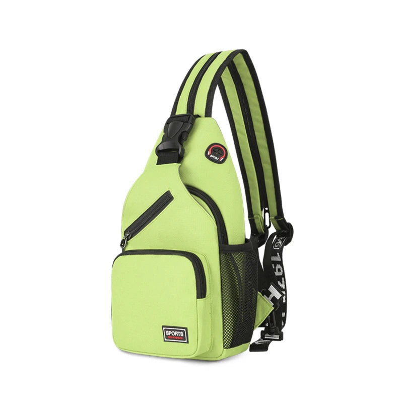 Women's Solid Color Chest Bag | Multi-Function Zipper Shoulder Bag
