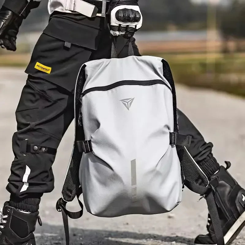 Large Capacity Motorcycle Rider Backpack | Waterproof Reflective Bag