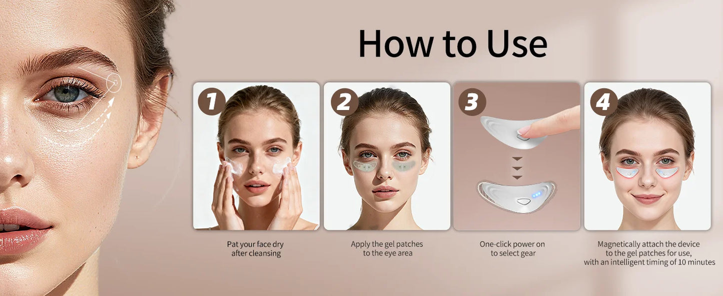 Eye Massage & Cooling Pad Set | Reduce Puffiness & Dark Circles