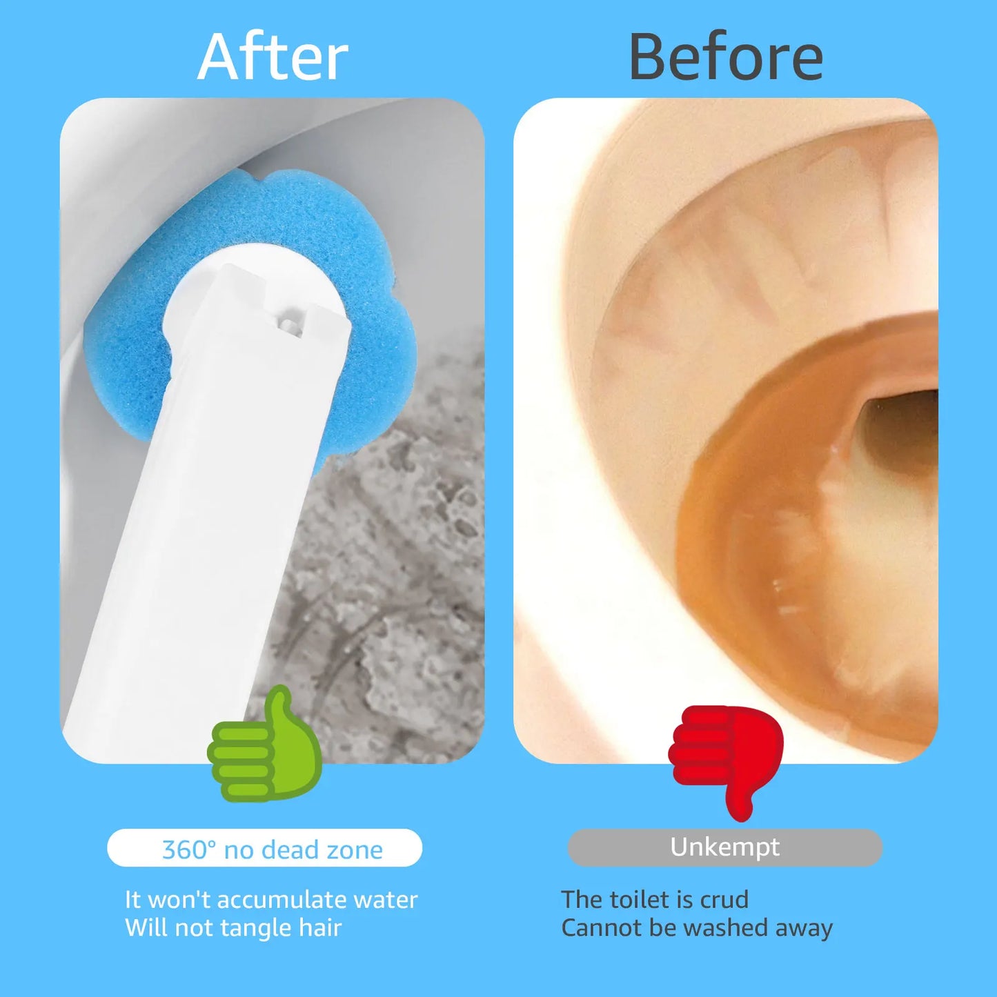 18/36Pcs Toilet Brush with Disposable Heads | Ultimate Bathroom Cleaner
