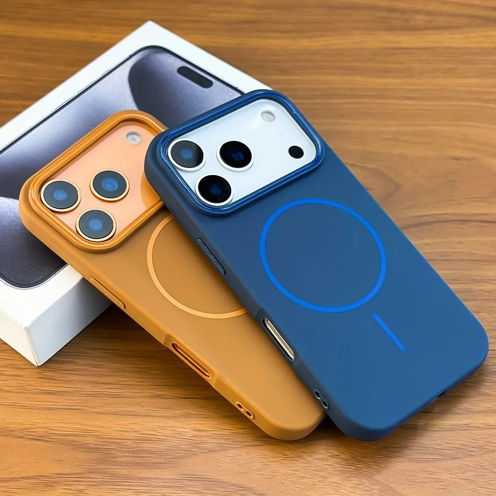 Funda Magnética Mate de Lujo para Teléfono | Elegante Protección para iPhone