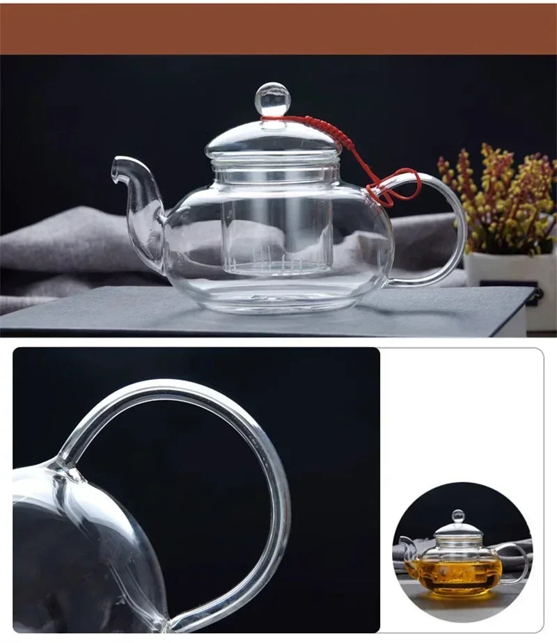 1000ML Heat Resistant Glass Tea Pot with Infuser | Elegant Tea Brewing