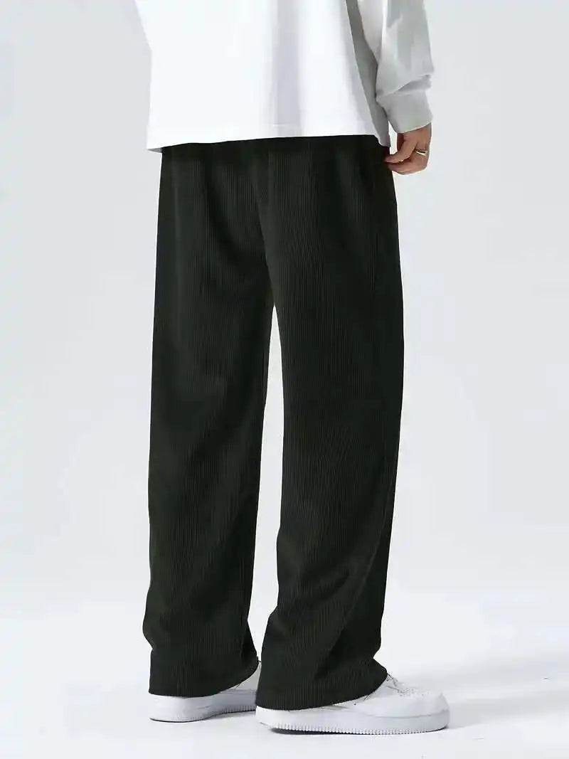 Men's Casual Corduroy Straight Leg Pants | Multi-Functional Travel Wear