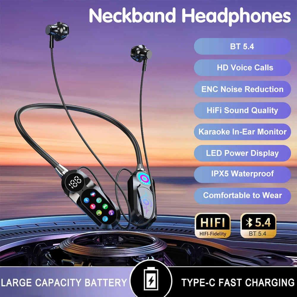 Wireless Bluetooth 5.4 Headset | HiFi Sound Quality Earbuds