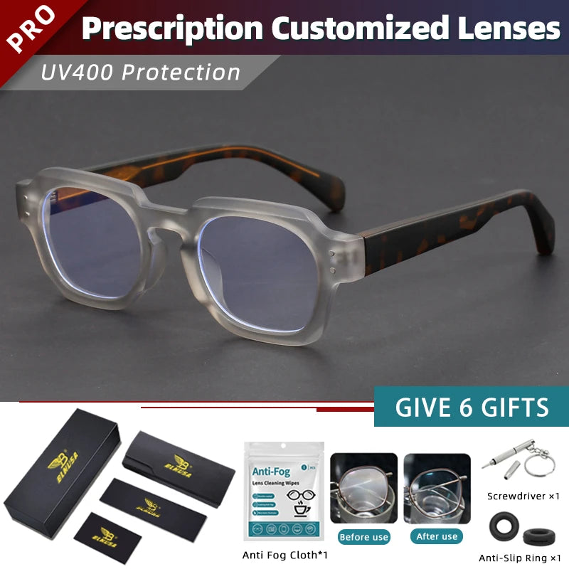 Men's Trendy Square Prescription Glasses | Photochromic UV Protection 2026