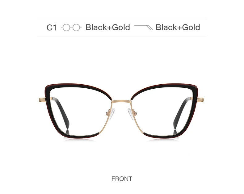 Customizable Anti Blue Light Myopia Glasses for Women | Stylish & Functional
