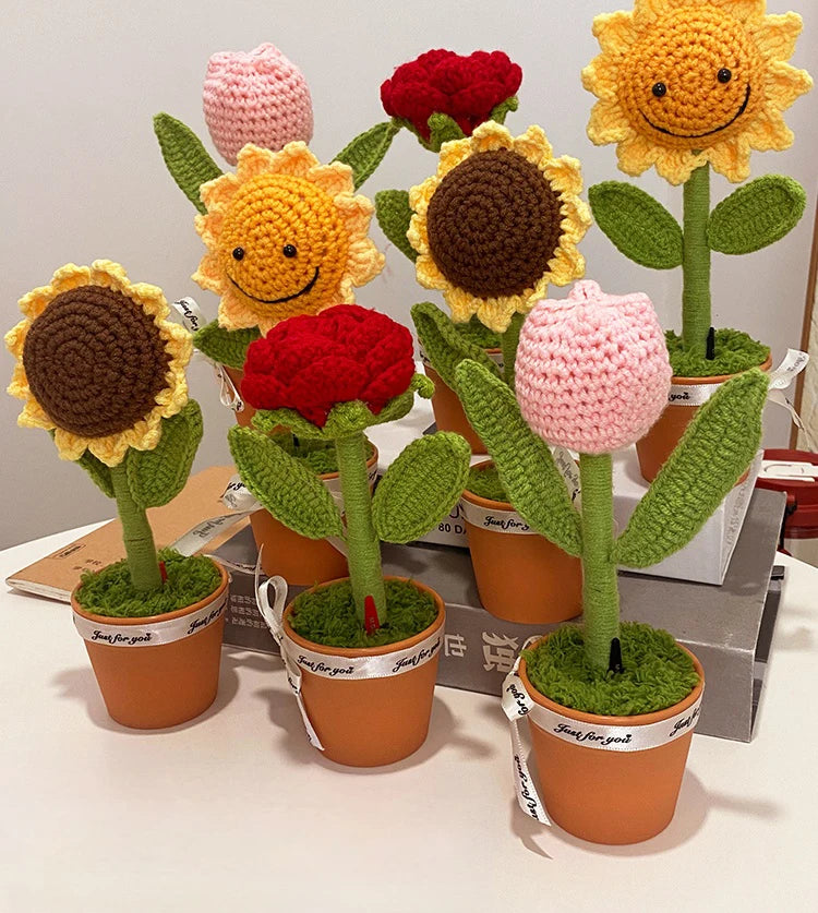 Handmade Crochet Flower Pot | Perfect Gift for Any Occasion