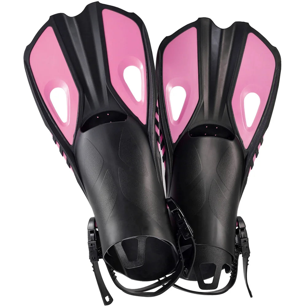 Adjustable Silicone Snorkel Fins for Adults and Kids | Travel Ready