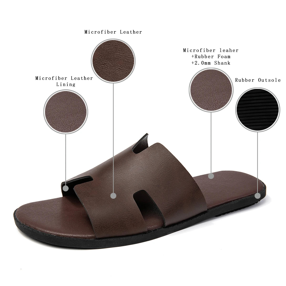 Men's Lightweight Casual Slip-On Sandals | Non-Slip Outdoor Comfort