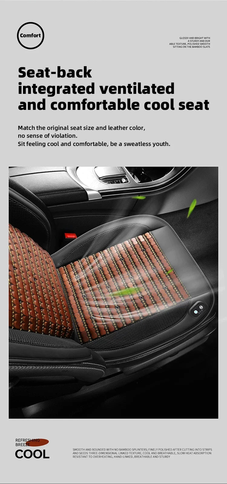 Summer Car Cooling Seat Cover with Fans | Universal Ventilation Cushion