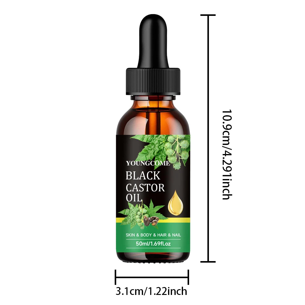 Organic Black Castor Oil | Nourishing Massage Oil for Skin & Hair
