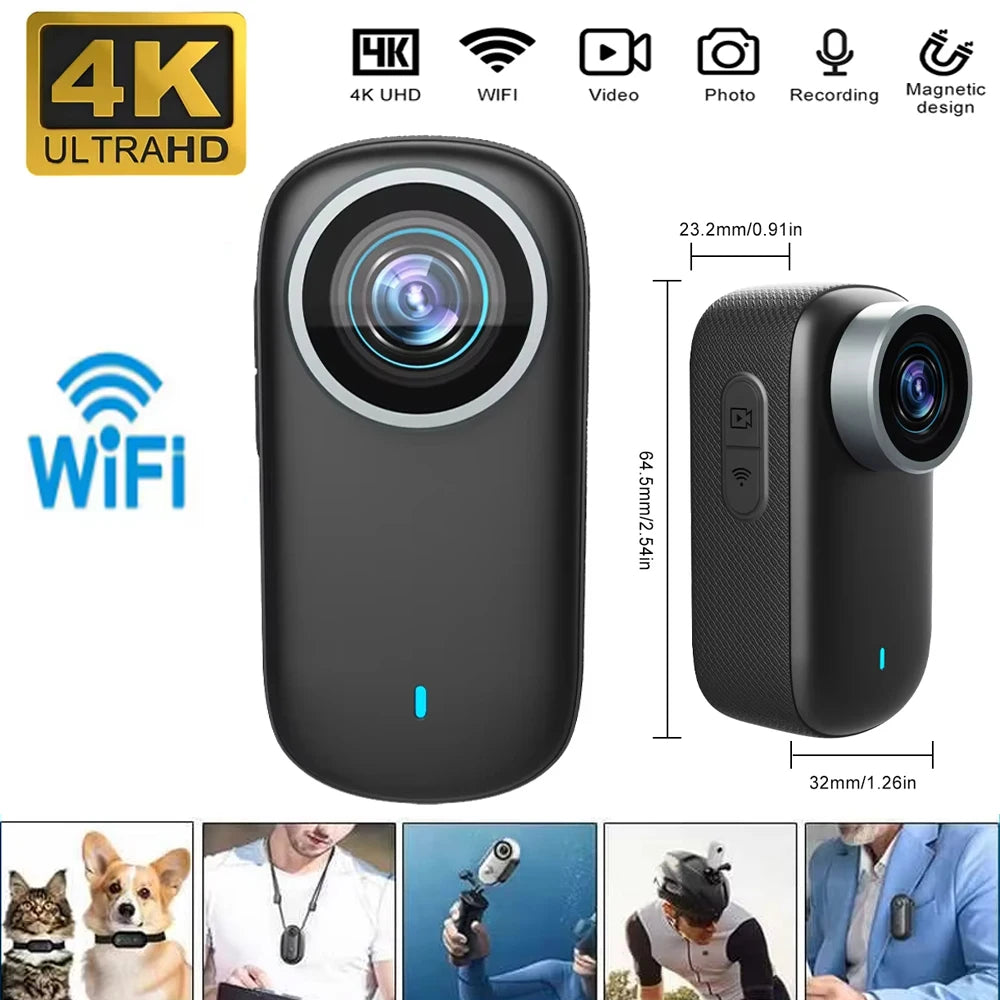 4K WiFi Waterproof Sports Camera | Outdoor Magnetic Action Cam