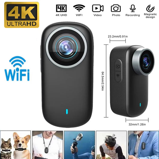 4K WiFi Waterproof Sports Camera | Outdoor Magnetic Action Cam