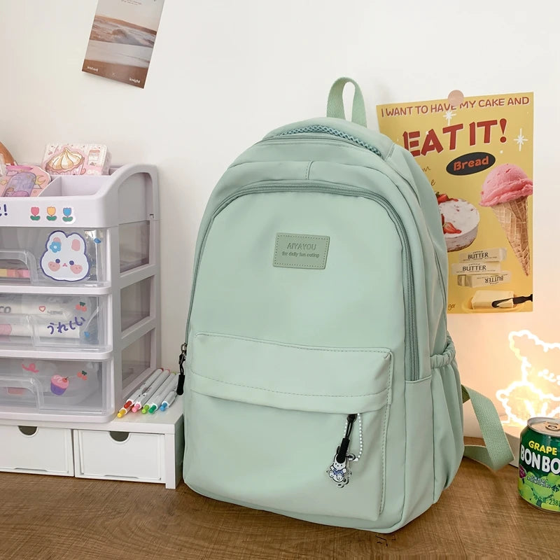 Stylish Waterproof College Backpack | Trendy Laptop School Bag