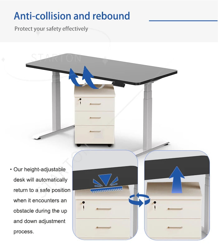 Ergonomic Electric Height Adjustable Standing Desk Frame