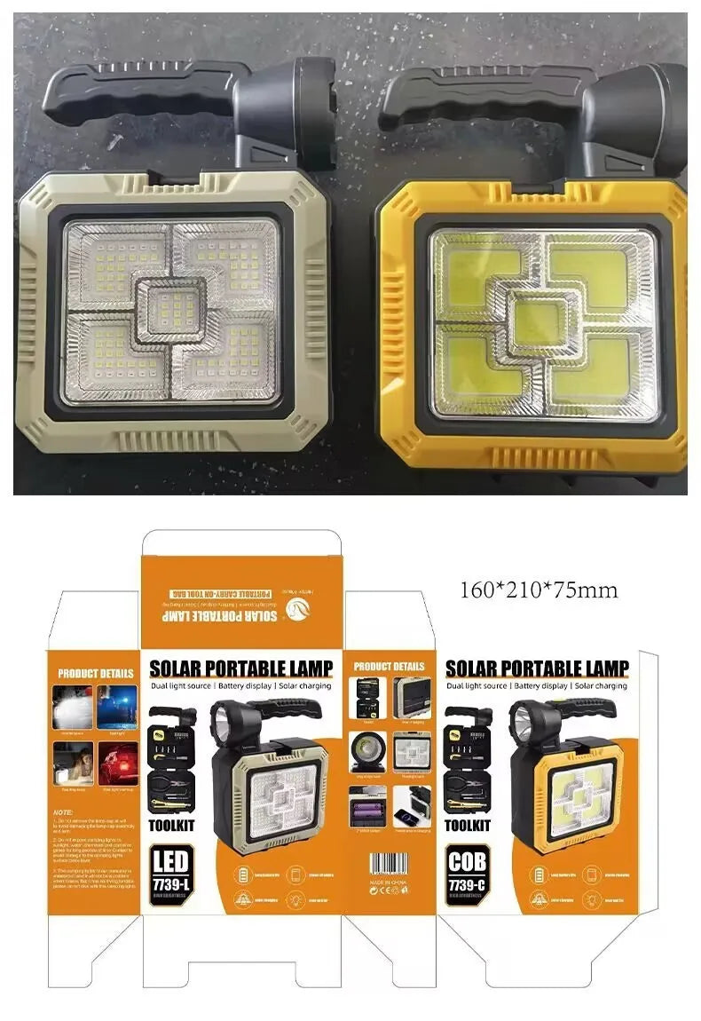 Solar-Powered Handheld Flashlight | Super Bright Emergency Light